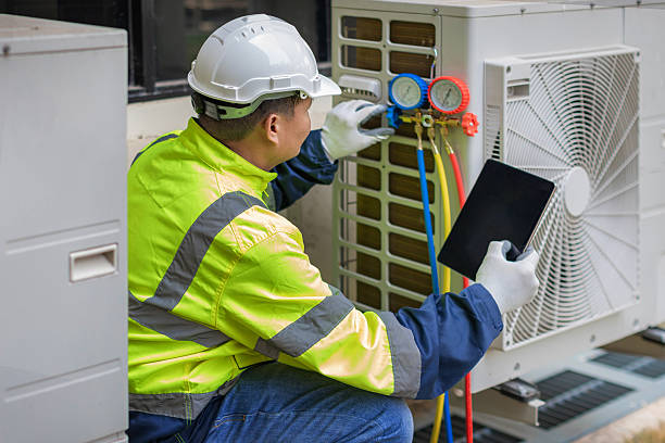 Professional Air Duct Cleaning technician working in Danielsville, PA